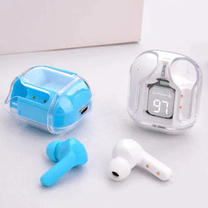 HEAVY BASS Air31 Earbuds Wireless Crystal Transparent Touch Control Bluetooth 5.3