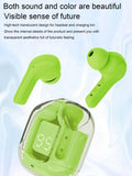 HEAVY BASS Air31 Earbuds Wireless Crystal Transparent Touch Control Bluetooth 5.3