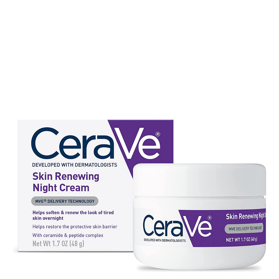 CERAVE 4-in-1 Skincare Kit | Cleanser, Night Cream, Retinol Serum & Sunscreen