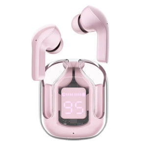 HEAVY BASS Air31 Earbuds Wireless Crystal Transparent Touch Control Bluetooth 5.3